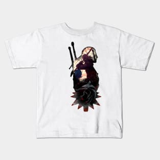 Geralt Fight with Sword Kids T-Shirt